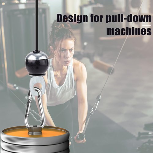 NQEUEPN 196in Fitness Pulley Cable, Adjustable Home Gym Replacement Cables Pulley System Gym Heavy Duty Fitness Steel Wire Rope 5mm Thick for Pulley Machine Accessories Home Gym