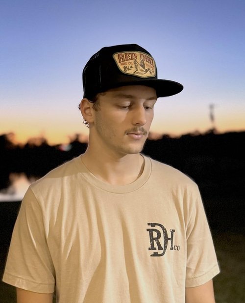 Red Dirt Hat Company Fly South 5-Panel Adjustable Snapback Hat, Trucker Cap w/Ventilated Mesh Back & Snap Back Closure, Structured Baseball Cap for Men & Women - Black, One Size Fits All