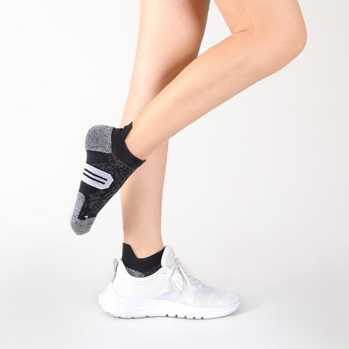 BUDERMMY Women's Ankle Compression Socks - Arch Support & Cushion for Running | 5 Pairs