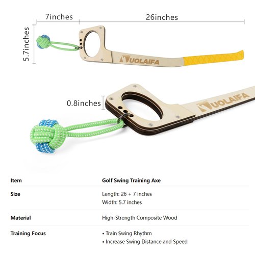 Golf Swing Training Axe Swing Tempo Distance Enhancer, Beginner Friendly Golf Training Aid for Indoor/Outdoor Practice, Builds Muscle Memory Powe