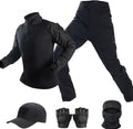 Skiennix Tactical Uniform Set - Combat Pants, Shirt, Cap, Balaclava & Gloves | Men's Camo Airsoft Gear