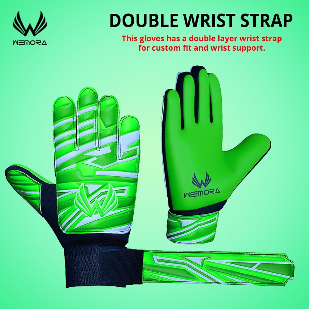 Soccer Goalie Gloves - 4mm Anti-Slip Grip for Kids & Youth | Strong Performance for Junior Players