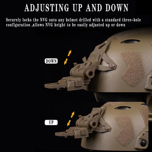 Tactical Night Visions NVG L4G69 Mount, Helmet Nylon Adapter Attachment PVS15/PVS18/PGPNVG18 Gear for Fast 3-Hole Helmet Accessories