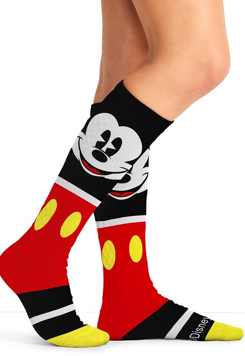 Tooniforms Women's 10-15mmHg Compression Socks – Knee High, Soft Knit, Fun Prints, Supports Circulation - TPRINTSUPPORT, Regular, My Mickey