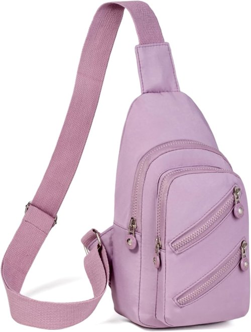 Banelu Crossbody Small Sling Backpack Sling Bag for Women, Chest Bag Daypack Fanny Packs Cross Body Bag for Hiking Traveling Outdoors