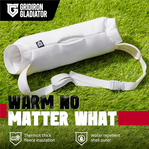 Football Handwarmer Pouch for Adults - Tactical Hand Muff Warmer - White