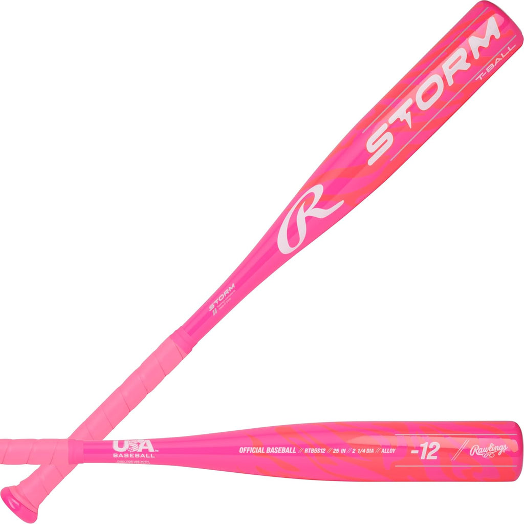 Rawlings Storm T-Ball Bat - Lightweight -12 Drop | Perfect for USA Softball & Baseball | 1 Pc. Alloy