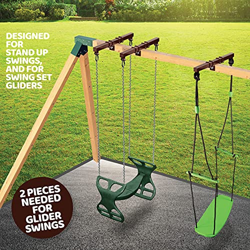 Heavy Duty Swingset Conversion Bracket 2 Pack - No Tree Needed, Brown