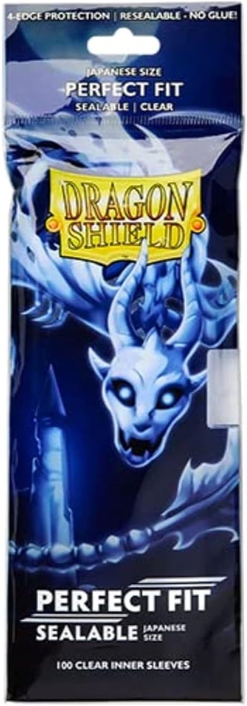 Dragon Shield Japanese Card Sleeves - Perfect Fit Sealable Clear 100CT | Smooth & Tough for MTG, Pokémon & Yu-Gi-Oh
