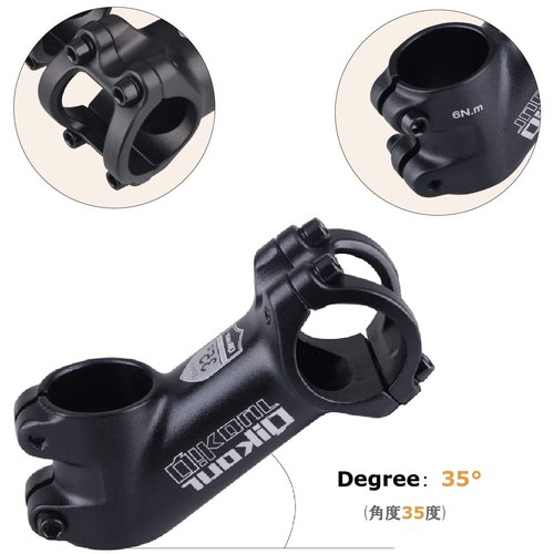YAPJEB 31.8 Handlebar Stem Riser 35 Degree Bike Stem 70mm 80mm 90mm Bicycle Stem MTB Stem for Mountain Bike Road Bike BMX MTB (31.8 x 80mm)