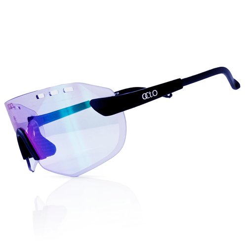 OCTO Photochromic Cycling Glasses - Lightweight Sports Sunglasses for Men & Women, UV400 Protection for Cycling, Running, Golf, and Outdoor Activities (Purple)
