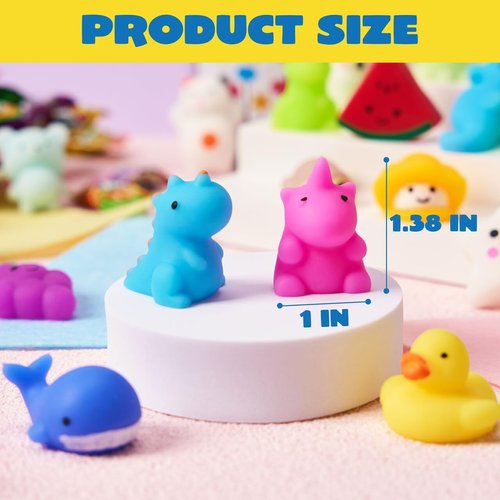 JOYIN Mochi Squishy Toys Set - 25 Pack Mini Kawaii Stress Relief Toys for Kids | Perfect Party Favors & Goodie Bag Fillers