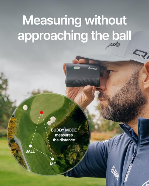 GOLFBUDDY 2S PRO Golf Range Finder - 1093 Yards, Slope Measurement, Magnetic Mount & Pin Finder