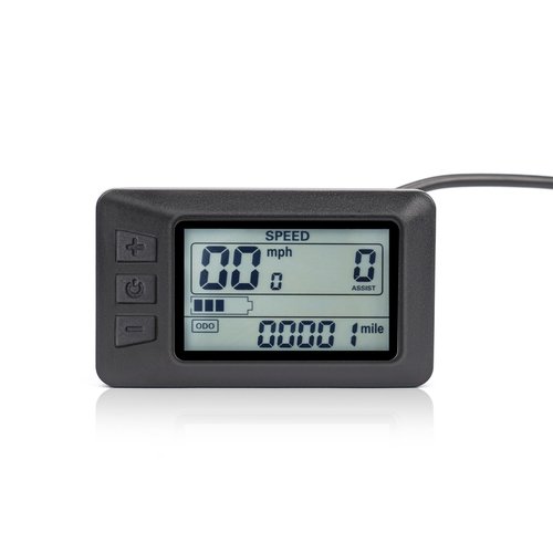 MACFOX Electric Bike LCD Display Meter Panel Bike Computer Bicycle Speedometer Electric Display 36V 48V LCD GD01 Display 5 Pin Plug for 22.2mm