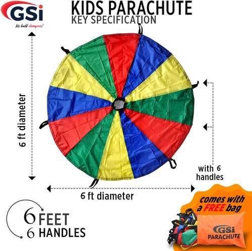 GSi Parachute - Durable 12ft & 6ft Parachute for Outdoor Fun and Adventure