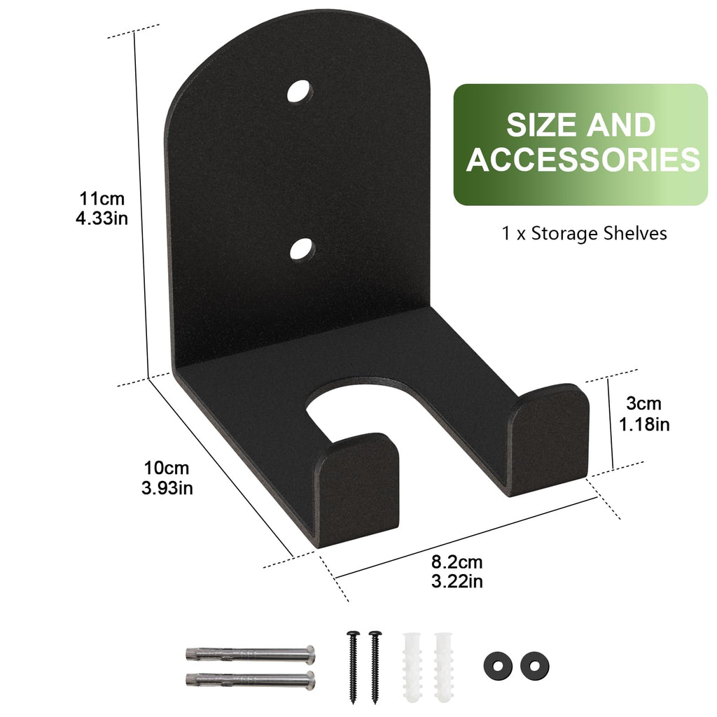 VINHOLD Heavy Duty Barbell Hanger, Vertical Bar Wall Rack for Home, Garage & Commercial Gyms, Olympic Barbell Holder, Space-Saving Gym Accessory Bar Mount Rack, Holds Under 32mm Bar Size(Black)