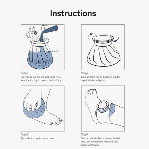 BICAREE Reusable Ice Pack for Injuries - No-Leak Hot & Cold Therapy Bag | 9-Inch Size
