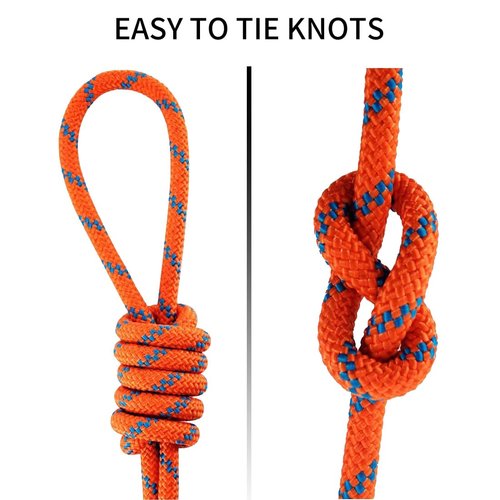 NewDoar 8mm Climbing Accessory Cord High Strength Rope Equipment for Mountain Climb, Fire Rescue Escape, Outdoor Survival, Camping (Polyester 20ft)