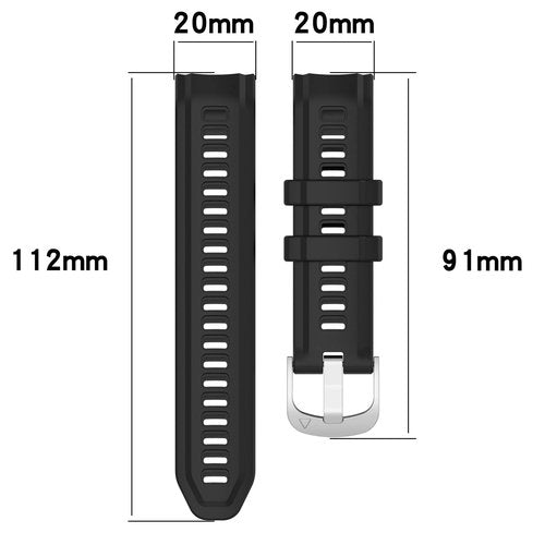 LOKEKE Compatible with Garmin Instinct 2S Replacement Band - Replacement Silicone Wrist Watch Band Strap Compatible with Garmin Instinct 2S(Silicone Black)