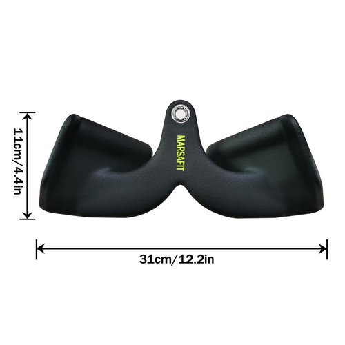 Home Gym Fitness Rowing T-bar V-bar Pulley Cable Machine Attachments, Bicep Curl Tricep Lat pulldown Bar Back Strength Training Handle Grips Lat Pull Down Bar Press Down Exercises (Length 9")