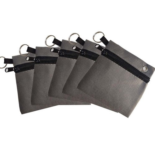 Youkang Golf Tee Pouch, 4.4 X 4.4 Inch Professional Zipper Golf Tee/Ball Pouch Bag with Key Ring