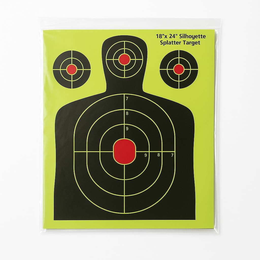Splatter Targets 18x24 - Waterproof 5-Pack | High Visibility Reactive Paper for Rifles, Pistols & Shotguns