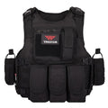 YAKEDA Adjustable Tactical Airsoft Training Vest | Camping, Fishing, Hunting, Gift for Halloween and New Year (US, Alpha, One Size, Regular, Regular, BK)