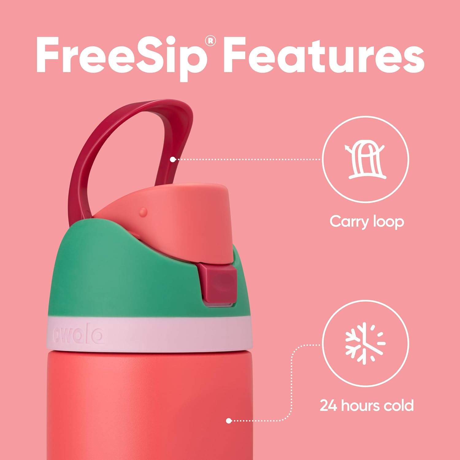 Owala FreeSip 32 oz Insulated Stainless Steel Water Bottle - BPA-Free, With Straw, Ideal for Sports & Travel