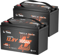 Litime 12V Bluetooth LiFePO4 Trolling Motor Battery - 100Ah, 15000 Deep Cycles, Low-Temp Protection (2-Pack)