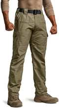 CQR Men's Tactical Pants, Water Resistant Ripstop Cargo Pants, Lightweight EDC Work Hiking Pants, Outdoor Apparel, Raider Soil Green, 32W x 30L