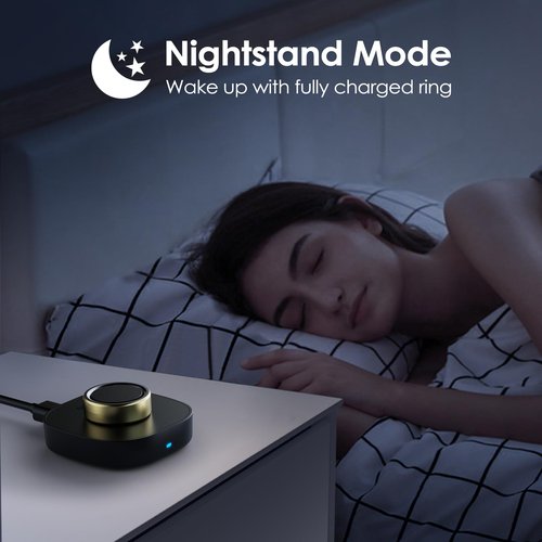 WONJOY Charger Compatible with Oura Ring 4, Fast Charging Dock with USB-C Cable for Oura Gen 4 Smart Ring (Black, Size 11)