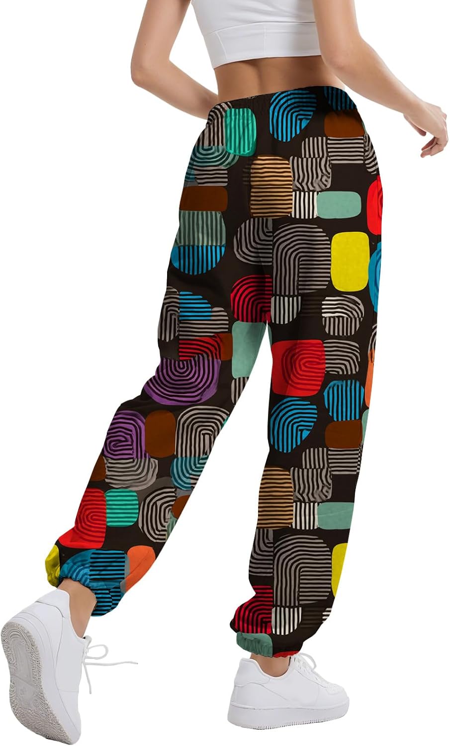 Skiennix Women's Graphic Sweatpants - Casual High Waist Joggers with Pockets | Comfy Fall Fashion
