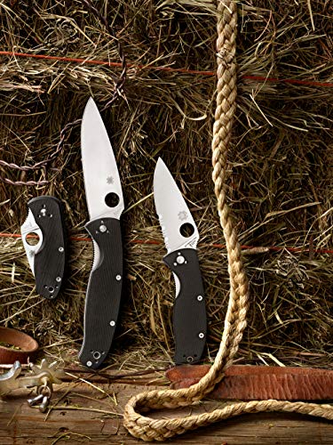 Spyderco Resilience Folding Pocket Knife, PlainEdge - Durable EDC Knife
