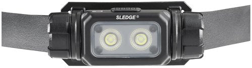 Streamlight 89019 Sledge 1000-Lumen Max 600-Lumen Standard 1800-Candela Rechargeable Low-Profile LED Headlamp with Elastic and Rubber Hard Hat Straps, Black