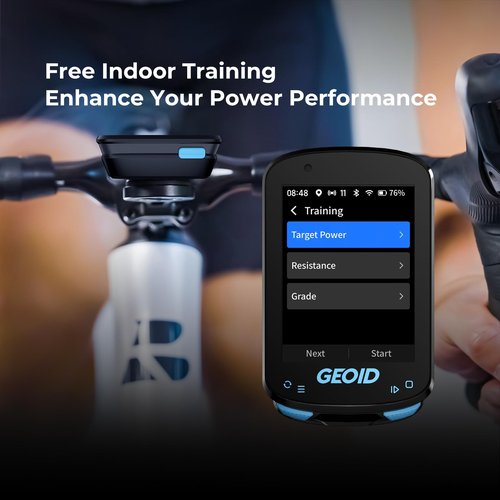 GEOID CC600 Color Screen Bike/Cycling Computer Wireless - Route Navigation with Reroute Planing, WiFi & Bluetooth, Fast 5s GPS Positioning, Free Indoor Training