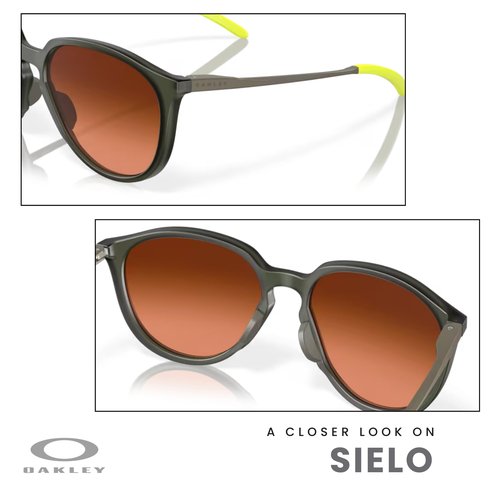 Oakley Sielo OO9288 928802 57MM Matte Olive Ink/Prizm Brown Gradient Sunglasses for Women+ Bundle Accessory Leash Kit, Microfiber Pouch