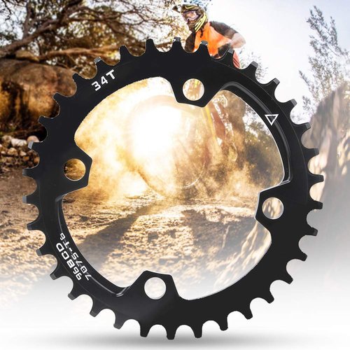 Keenso 1 Pcs Chainring, 96BCD Narrow Wide Round Chainring Repair Chain Ring for Mountain (34T)
