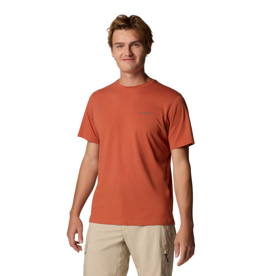 Columbia Mens Thistletown Hills Short Sleeve T-Shirt, Tuscan Heather, 1X