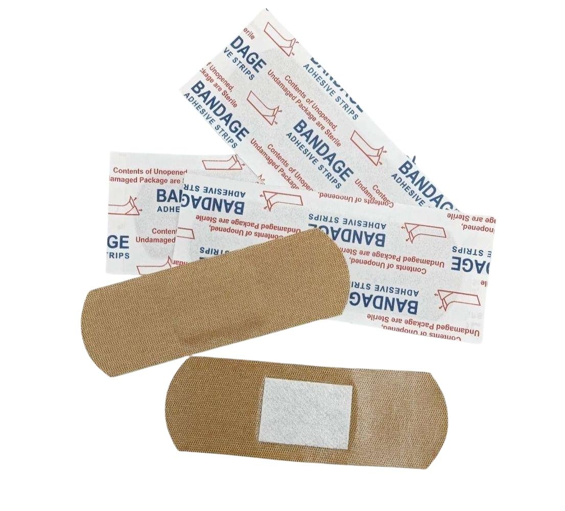 200 Pack Flexible Fabric Adhesive Bandages, Breathable Comfortable Bandage Strips 1" x 3" for First Aid, Wound Care and Protection