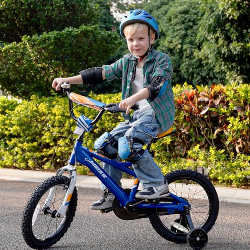 Kids Bicycle 14-20 Inch Children Bike with Coaster & Hand Brakes - Blue, 14 Inch