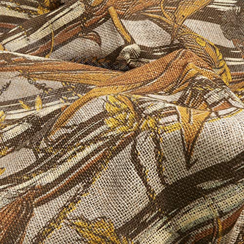 Natural Grain Belt Camouflage Burlap for Hunting - 12ft x 54in, Noiseless & Durable