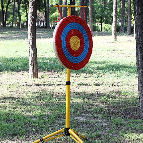 Straw Red Archery Target for Backyard Practice, 20-Inch Durable Bow & Arrow Target