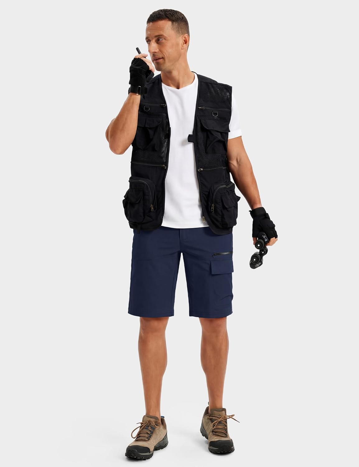 TACVASEN Men's Quick-Dry Cargo Shorts - Water-Resistant Casual Outdoor Wear for Hiking & Golf