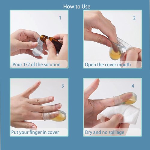 Givam Waterproof Finger Protectors & Waterproof Toe Cover for Swimming and Nail Care | Comfortable and Durable Soaking Sleeves for Fingers and Toe (3 Large 2 Small)
