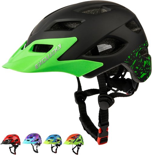 Exclusky Kids Bike Helmet - Adjustable Lightweight Safety Gear for Ages 5-8 | Perfect for Cycling & Skating