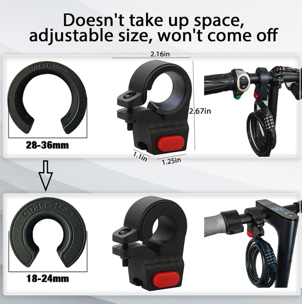 Skiennix E-Scooter Lock - 4 Ft Long Combination Cable Lock for Xiaomi M365/Max/Ninebot | Anti-Theft Security