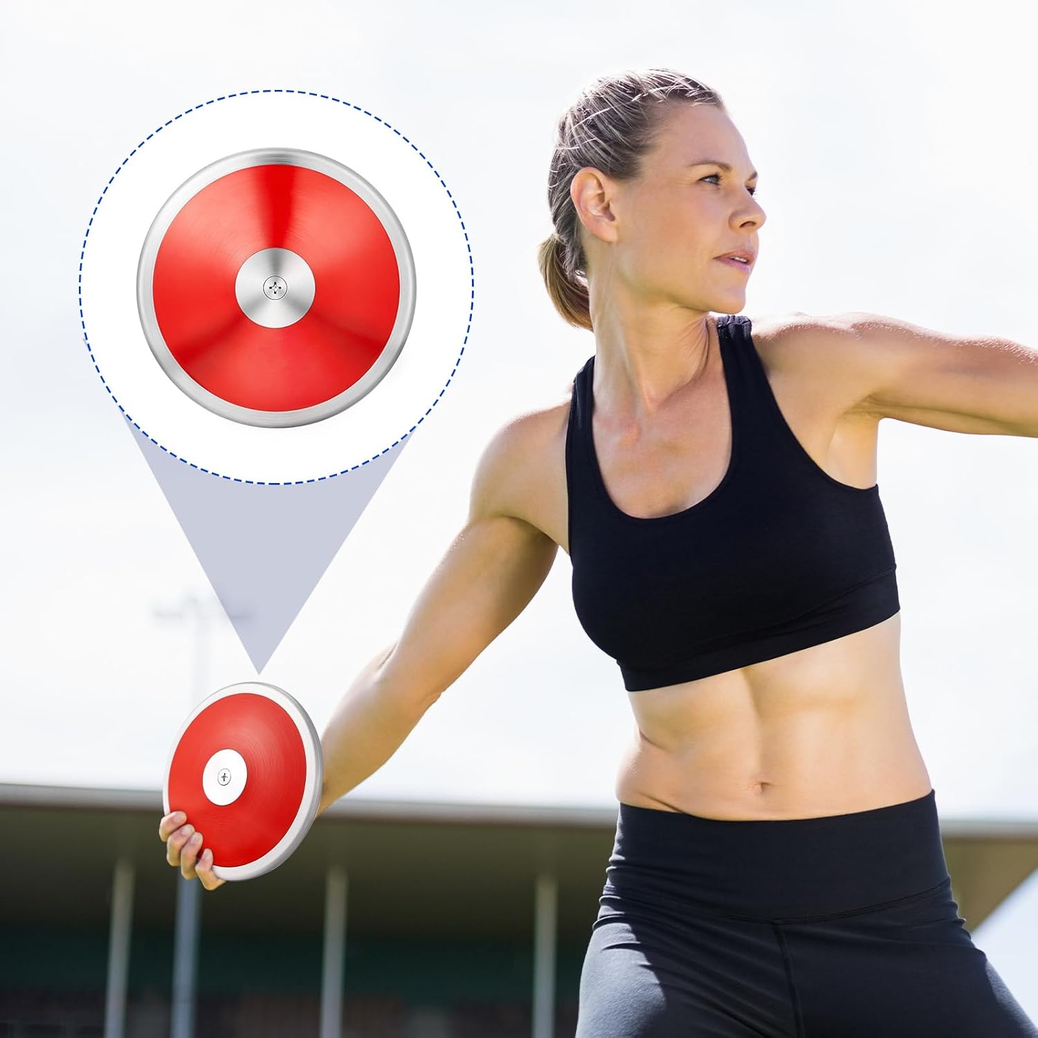 Skiennix Throwing Discus & Iron Shot Put Ball Set - Ideal Training Equipment for Beginners | Outdoor Practice