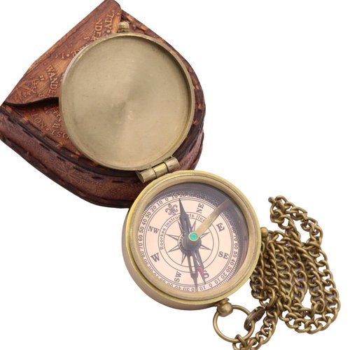 to My Son Compass, Engraved Gift from Dad or Mom, Father-Son & Mother-Son Bonding Keepsake, Gift Compass, Brass Compass with Leather Case–Inspirational Quote for Birthday, Graduation, or Christmas
