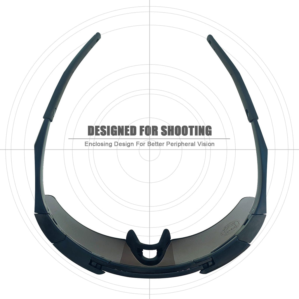 EMSECK Tactical Goggles – Airsoft & Shooting Safety Glasses with UV400 Protection & 3 Interchangeable Lenses – Impact Resistant, ANSI Z87.1 Certified – for Hunting, Outdoor Sports & Tactical Use