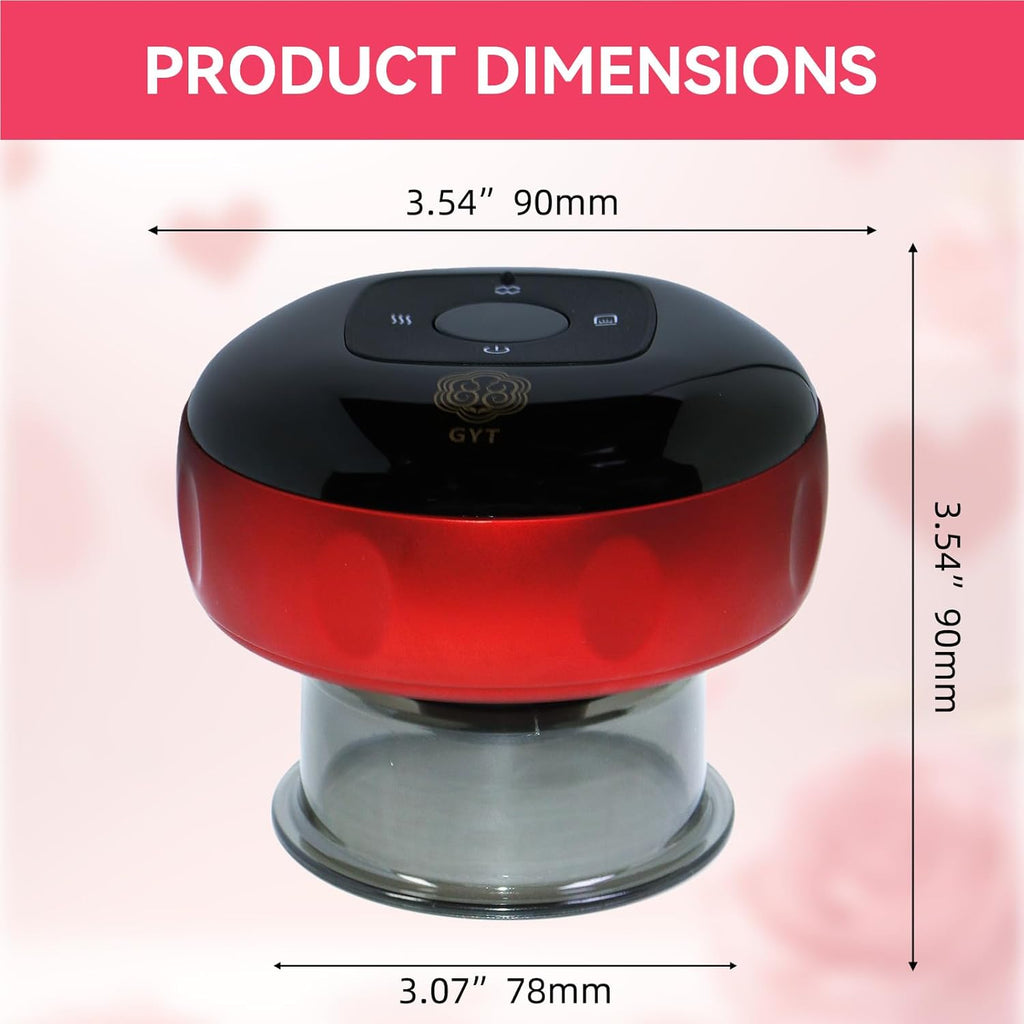 Skiennix 6-in-1 Cupping Set - Electric Cupping Therapy Massager with Heat & Red Light | Portable Pain Relief Device